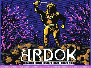 Barbarian title screen for Commodore 64